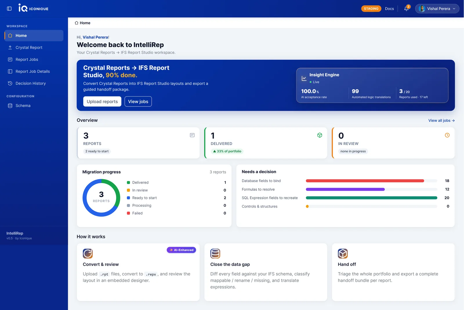IntelliRep: Home page